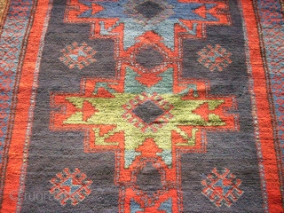 Old caucasian rug. Size: 136 x 200 cm. Full pile. Very good condition.                    