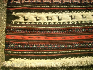 Baluch flatweave - Size: 71 x 87 cm. Very good condition.                      