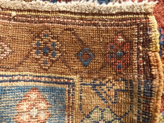 antique kurdish runner. Size. 114 x 370 cm. Perfect Colors. Some small repairs.                    