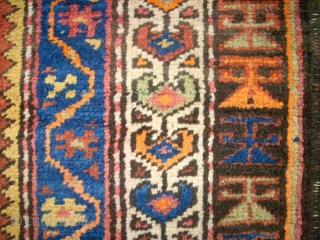 Old special runner. Size: 130 x 382 cm. Wool on wool. North-West Persia.                    