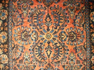 Antique persian Sarough. Size: 59 x 115 cm. Ends open. Very good pile. fine knotting.                  