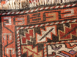 Wonderful caucasian rug. Some used pile. Size 225 x 144 cm.                      