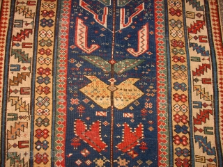 Special fine and very old caucasian rug. Maybe Kuba District. Size: 264 x 92 cm. Ends original and in a good condition. old repairs. Some used pile.      