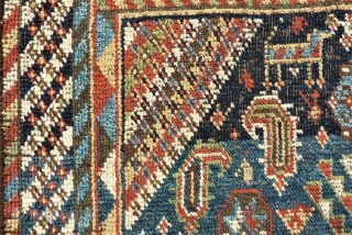 antique Southpersia Gashgai runner. Size: approx. 80 x 370 cm. Thin pile.                     