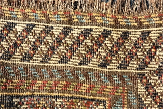 antique Southpersia Gashgai runner. Size: approx. 80 x 370 cm. Thin pile.                     