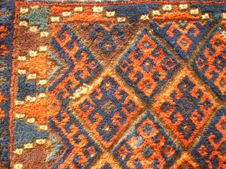 A very old kurdish piece. Size: 57 x 60 cm. Very fine knotting. Good condition.                  