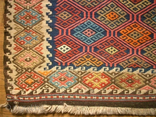 antique Kilim cicim Mafrash side panel. Size: 84 x 48 cm.                      