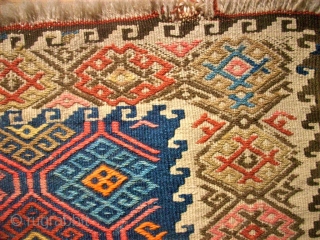 antique Kilim cicim Mafrash side panel. Size: 84 x 48 cm.                      