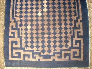 Antique chinese small rug. Size: 57 X 112 cm. Used.                       