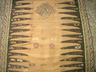 Kordi Quchan Kilim Cicim runner. Size: 87 x 238 cm.                       