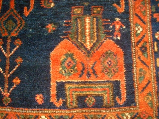 Very old and special kurdish rug. Koliai. Size: 143 x 237 cm. Good condition. All natural colors. Wool on wool.             