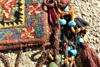 Afshar Chanteh. Small bag. size: 22 x 27 cm. Full pile. Fantastic collors and wool.                  