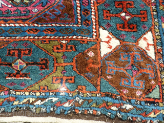 antique anatolian village rug. Size: 236 x 123 cm. Some used pile.                     