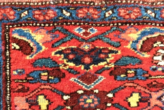 antique Bidjar Mafrash side. Size: approx. 100 x 48 cm. Great colors and perfect wool.                  