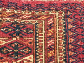 antique Tekke Torba. size: 32 x 102 cm. Very good condition. Warp and weft wool and silk. Very fine knotting. e-mail: ingo.kretschmer@gmx.de           