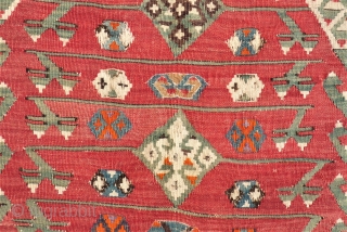 Anatolian Prayer Kilim. Size: 137 x 164 cm. Some holes. Need repairs.                     