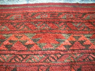 Main Afghan antique rug. Size: 247 x 321 cm. Very good condition. Lightning green.                   