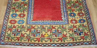 Old anatolian Konya prayer rug. Size: 106 x 162 cm. Perfect condition. High quality.                   