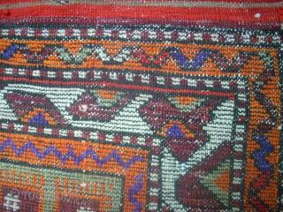 Old anatolian rug. Size: 89 x 124 cm. In good condition. I think that the one border is not re-notted, it is original.          