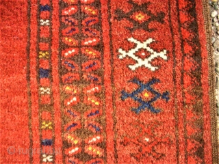 very interesting Ersari rug. Size: 124 x 202 cm. Very good condition. Beshir design.                   