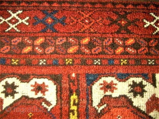 very interesting Ersari rug. Size: 124 x 202 cm. Very good condition. Beshir design.                   