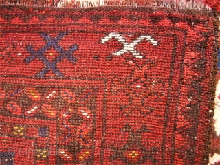 very interesting Ersari rug. Size: 124 x 202 cm. Very good condition. Beshir design.                   