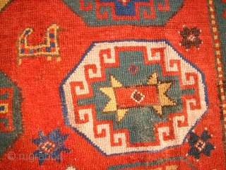 Antique caucasian rug. Size: 149 x 196 cm.                         