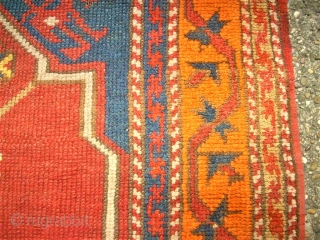 antique anatolian Prayer rug. Size: 100 x 151 cm.                        