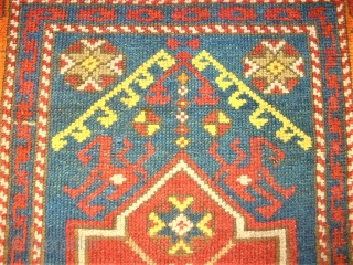 antique anatolian Prayer rug. Size: 100 x 151 cm.                        