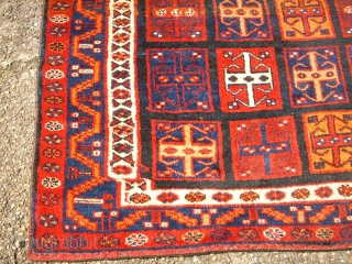 Old interesting and rare Luri main carpet. Size: 144 x 217 cm. Very good condition. Shiny wool. Nice colors.              