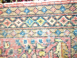 antique small Sarough. Size: 61 x 118 cm. Good condition.                       