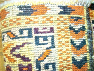 Antique South-Persia bagface. Size: 28 x 40 cm. Good condition. Interesting item.                     