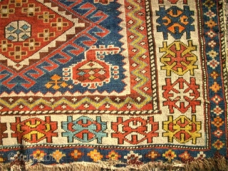 antique caucasian rug. Size: 103 x 178 cm. Used condition.                       