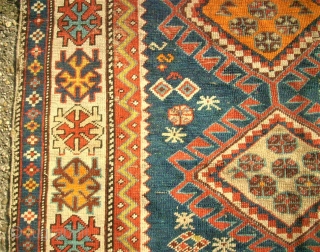 antique caucasian rug. Size: 103 x 178 cm. Used condition.                       