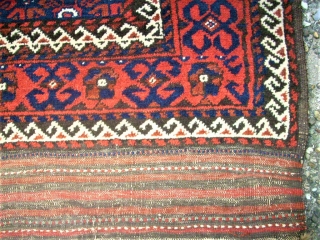 very old and nice baluch rug. size: 127 x 250 cm. Good condition.                    