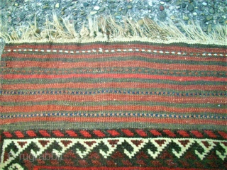 very old and nice baluch rug. size: 127 x 250 cm. Good condition.                    