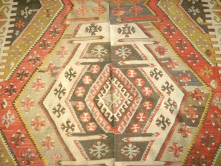 very old anatolian Kilim. Size: 144 x 355 cm.                        
