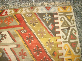 very old anatolian Kilim. Size: 144 x 355 cm.                        