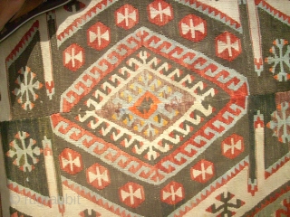 very old anatolian Kilim. Size: 144 x 355 cm.                        