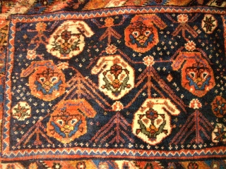 Very old Afshar bags, pair. Size: 60  x 80 cm. Natural colors. Good condition.                  