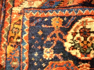 Very old Afshar bags, pair. Size: 60  x 80 cm. Natural colors. Good condition.                  