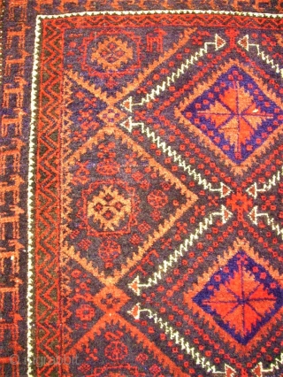 Old Baluch rug. Size: 100 x 175 cm. Very good condition. Interesting ornamentic with animals.                  