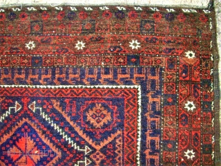 Old Baluch rug. Size: 100 x 175 cm. Very good condition. Interesting ornamentic with animals.                  