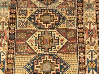 antique anatolian rug. Size: 104 x 143 cm. Used pile.                       