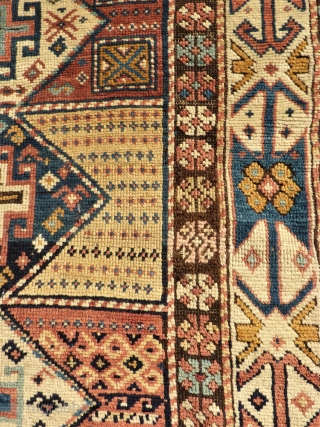 antique anatolian rug. Size: 104 x 143 cm. Used pile.                       