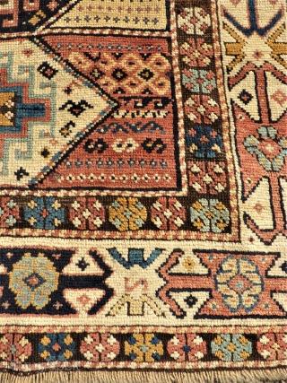 antique anatolian rug. Size: 104 x 143 cm. Used pile.                       