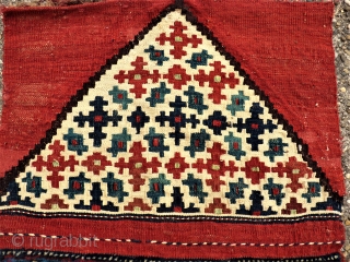 antique Bidjar Mafrash side. Size: approx. 50 x 50 cm. Great colors and perfect wool.                  