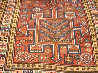 antique Kordi Quan rug. Size: 160 x 310 cm. Some used pile. Great colors. a wonderful piece.                