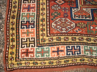 antique Kordi Quan rug. Size: 160 x 310 cm. Some used pile. Great colors. a wonderful piece.                