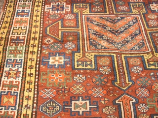 antique Kordi Quan rug. Size: 160 x 310 cm. Some used pile. Great colors. a wonderful piece.                